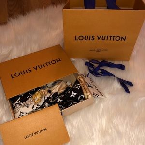 Louis Vuitton gift box set. Scarfed not for sale.